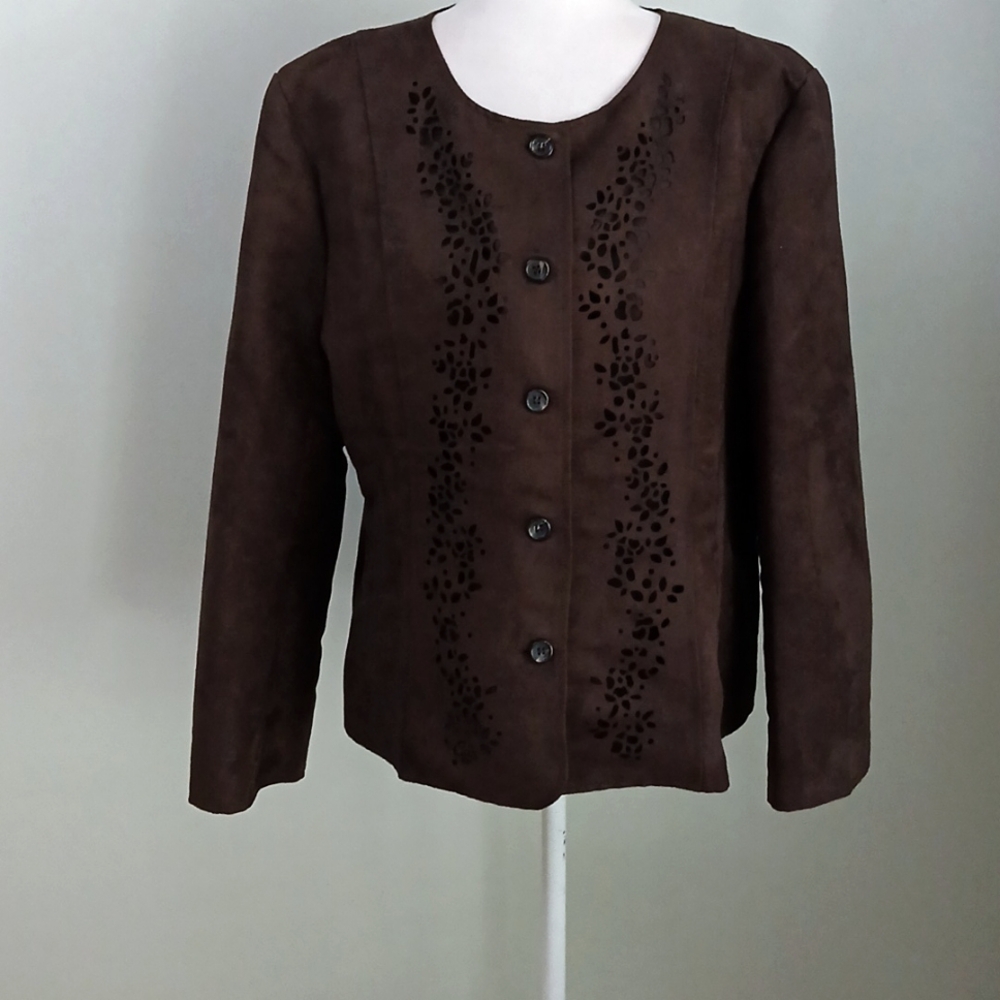2/$15 Decorated Originals Vintage Laser Cut Jacket Blazer